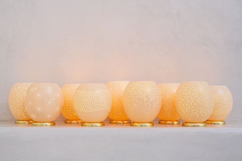 The Stars Ostrich Egg Tealight Holder from Leo & Stripes