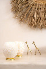 The Fine Giraffe Ostrich Egg Tealight Holder