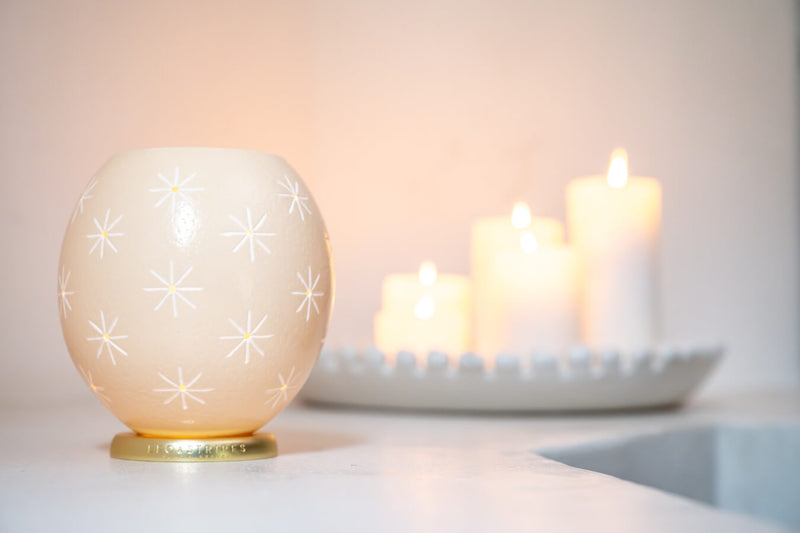 The Stars Ostrich Egg Tealight Holder from Leo & Stripes