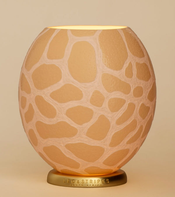 The Bold Giraffe Ostrich Egg Tealight Holder from Leo & Stripes