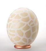 The Bold Giraffe Carved Ostrich Egg Ornament from Leo & Stripes