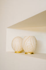 The Bold Zebra Ostrich Egg Tealight Holder