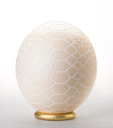 The Snake Carved Ostrich Egg Ornament from Leo & Stripes